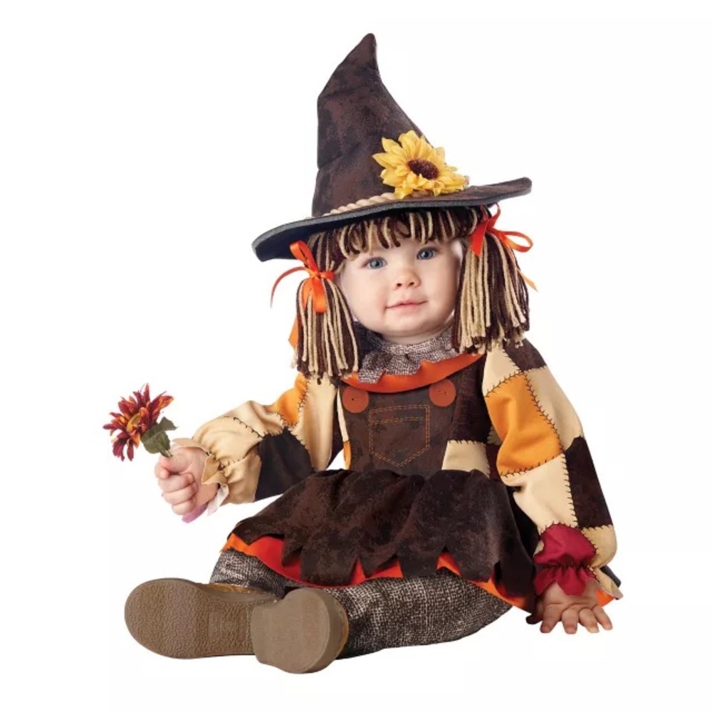 Spirit Halloween Baby Pumpkin Patch Scarecrow Costume ✨